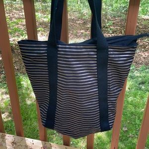 Bath & Body Works black and gold tote bag
